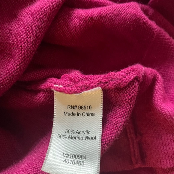 Fuchsia long sleeve sweater from Coldwater Creek, size 2X EUC - Picture 2 of 5